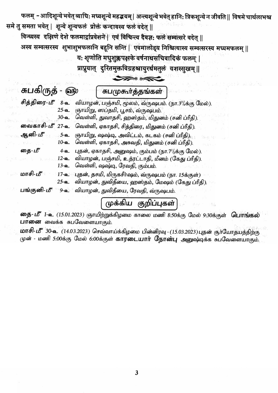 Panchangam